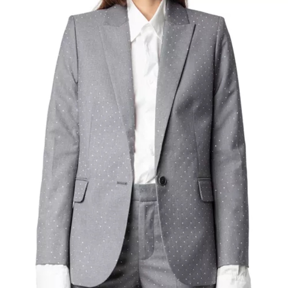 Zadig & Voltaire Gray rhinestone Blazer